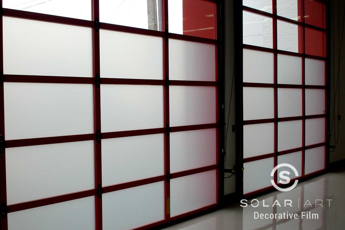 American Window Film&nbsp;Installed Frosted Window Film&nbsp;to a Car Shop in San Francisco, California